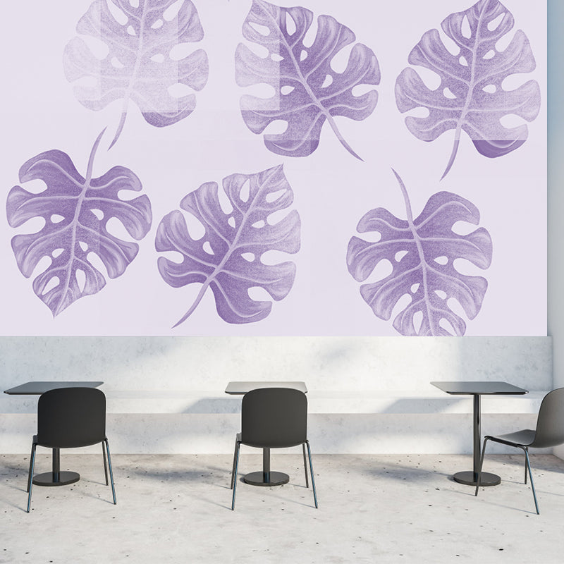Illustration Plants Mural Mildew Resistant Wallpaper Sleeping Room Wall Mural