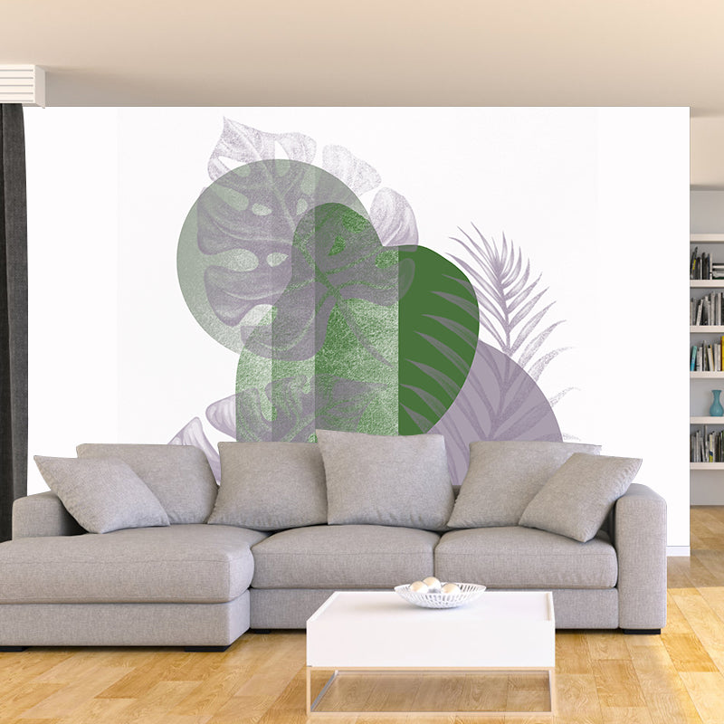 Illustration Mildew Resistant Mural Wallpaper Plants Print Indoor Wall Mural