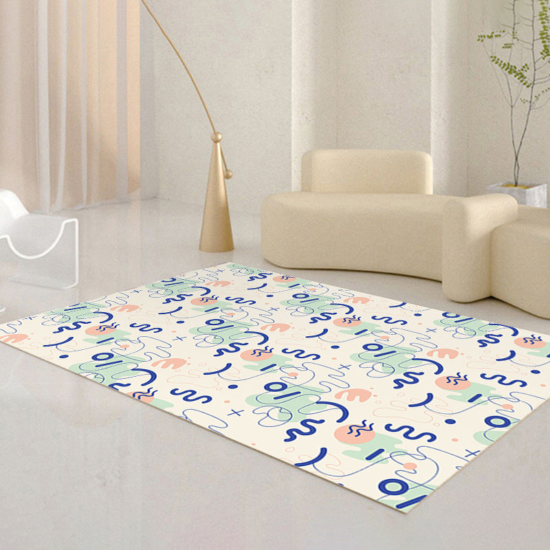 Casual Color Block Carpet Polyester Indoor Rug Stain Resistant Rug  for Home Decoration