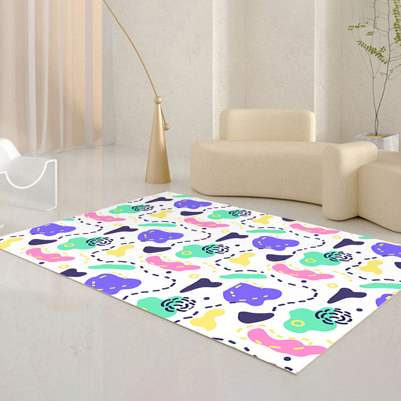 Casual Color Block Carpet Polyester Indoor Rug Stain Resistant Rug  for Home Decoration