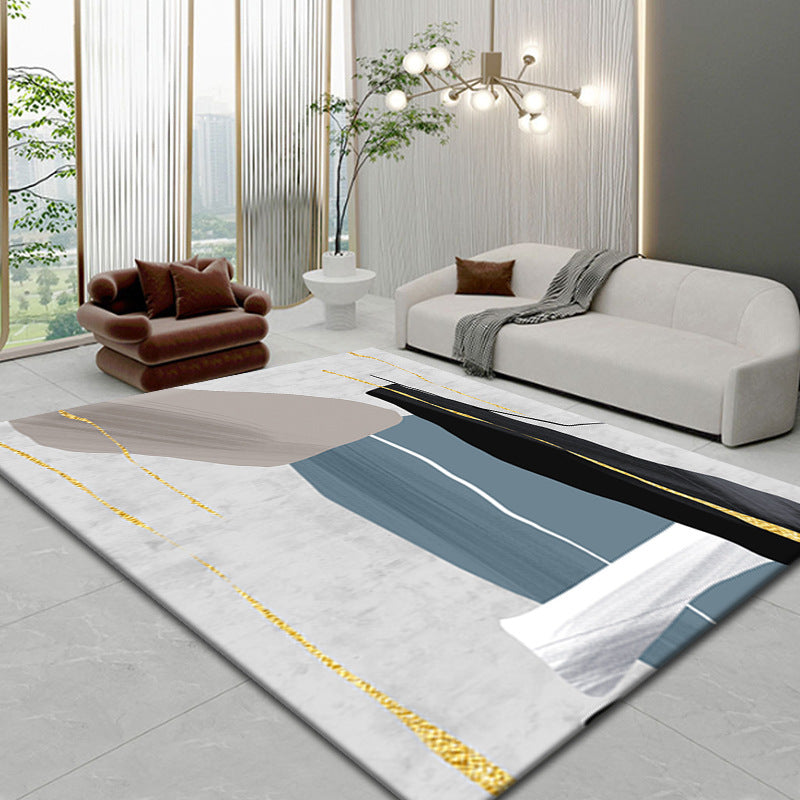 Minimalist Rug Abstract Pattern Modern Rug Polyester Stain Resistant Indoor Area Rug