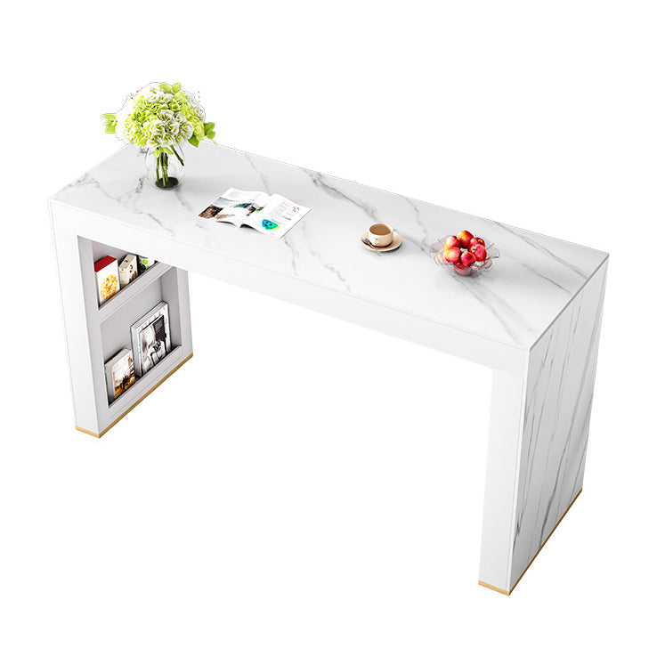 Modern Style Bar Counter Table Rectangle Stone Table for Kitchen