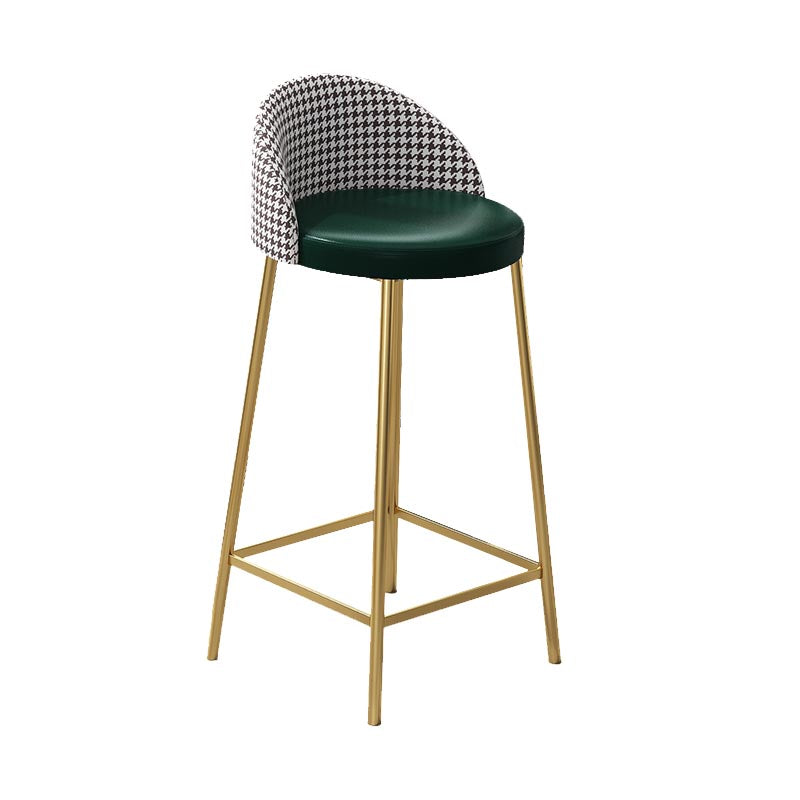 Contemporary Home Footrest Barstool Matte Finish Upholstered Stool