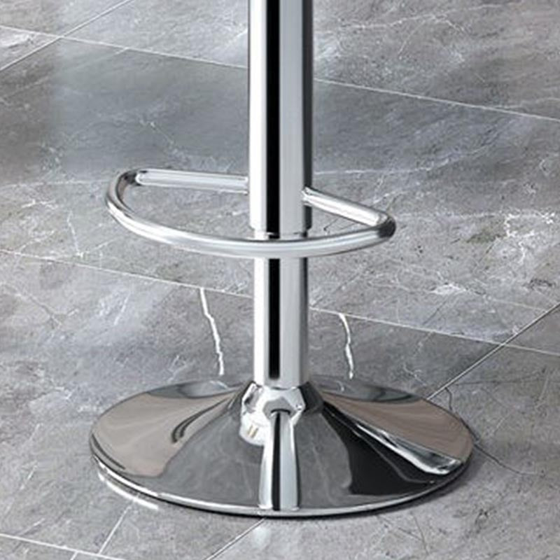 Modern Adjustable Height Swivel Stool Matte Finish Upholstered Bar Stools