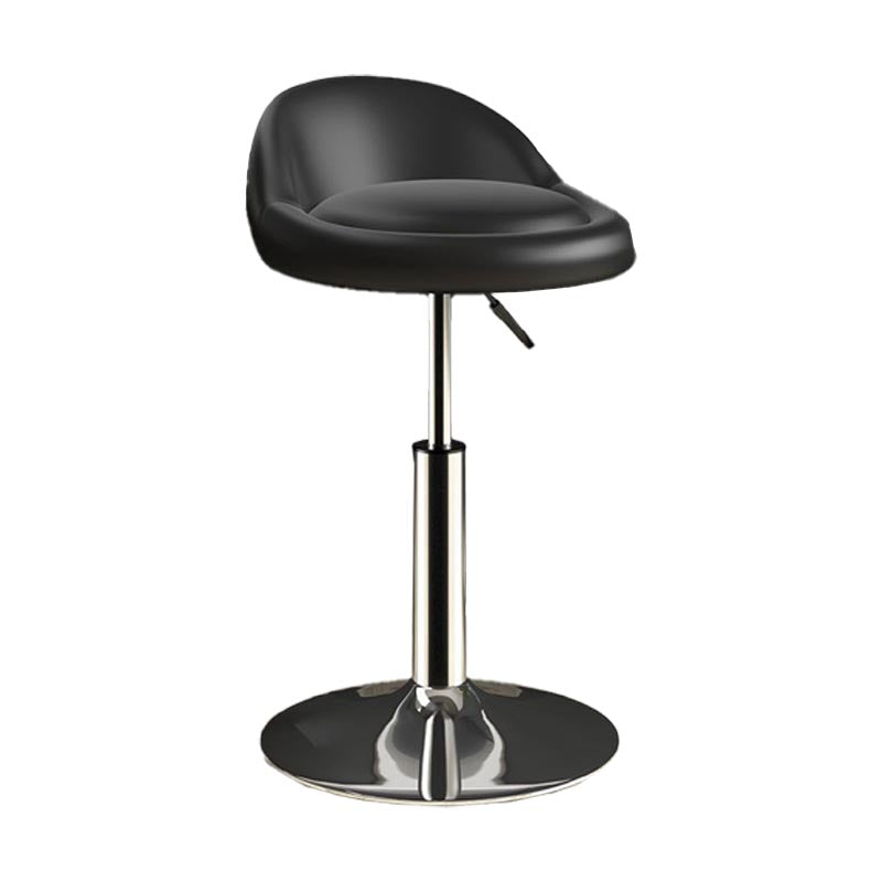 Modern Adjustable Height Swivel Stool Matte Finish Upholstered Bar Stools