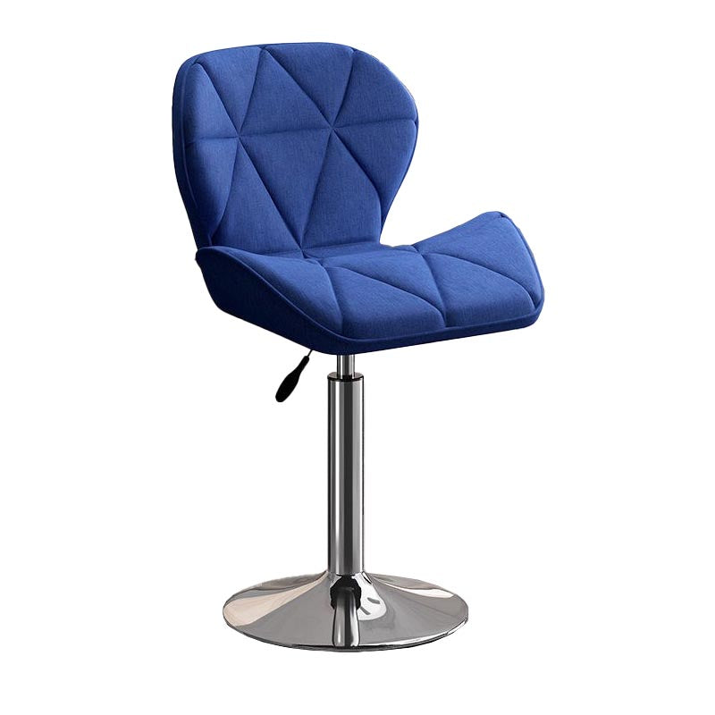 Modern Adjustable Height Swivel Stool Matte Finish Upholstered Bar Stools