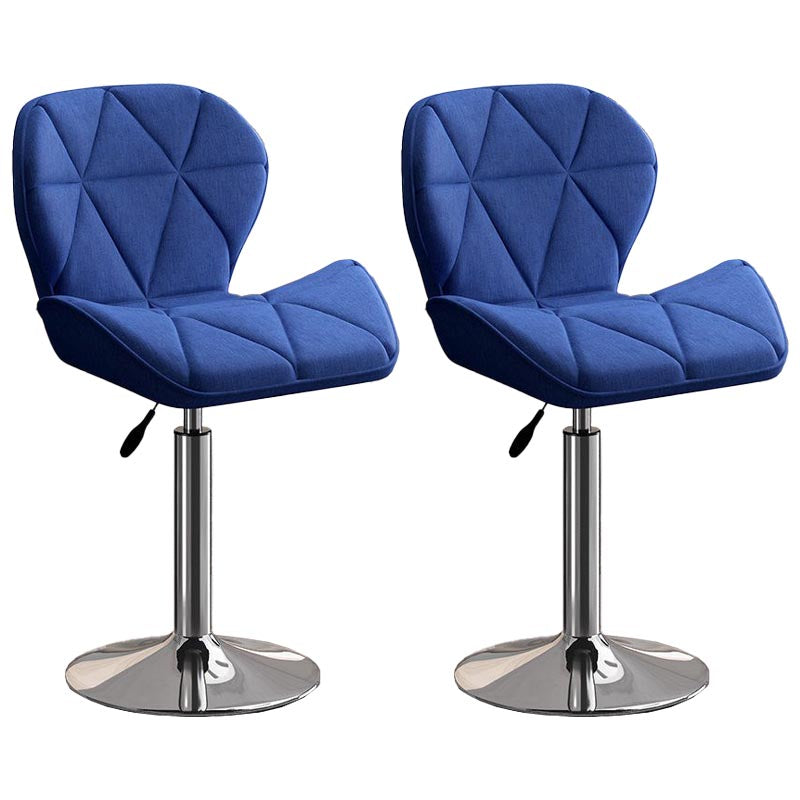 Modern Adjustable Height Swivel Stool Matte Finish Upholstered Bar Stools