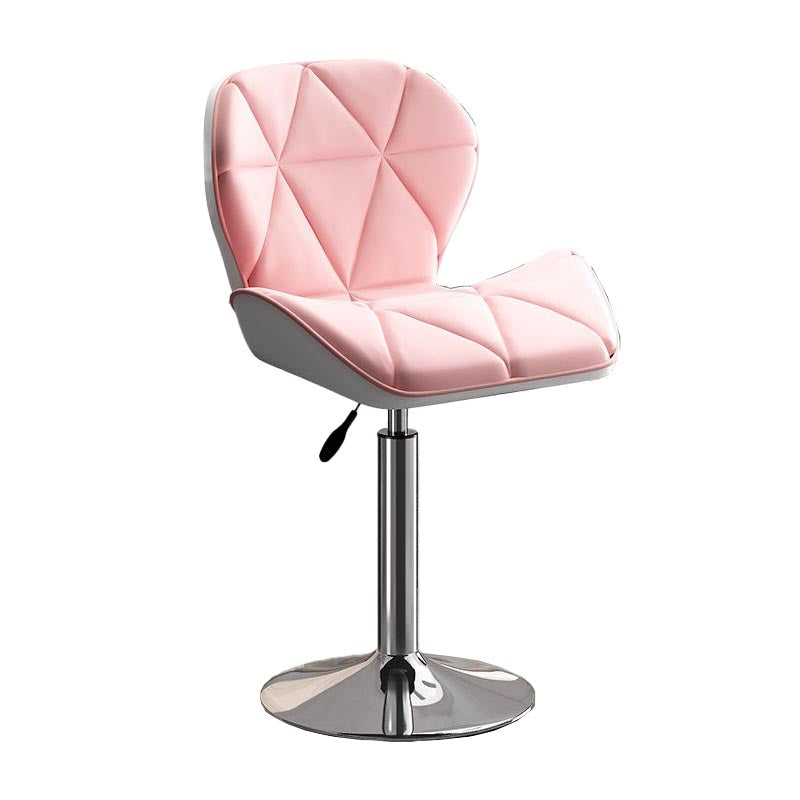 Modern Adjustable Height Swivel Stool Matte Finish Upholstered Bar Stools