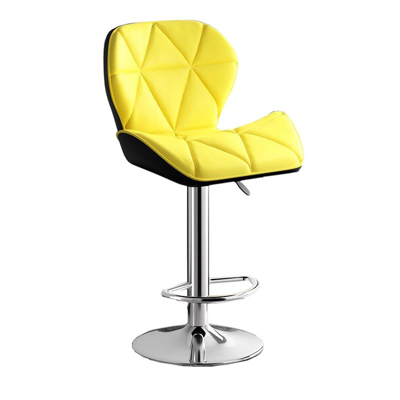 Modern Adjustable Height Swivel Stool Matte Finish Upholstered Bar Stools