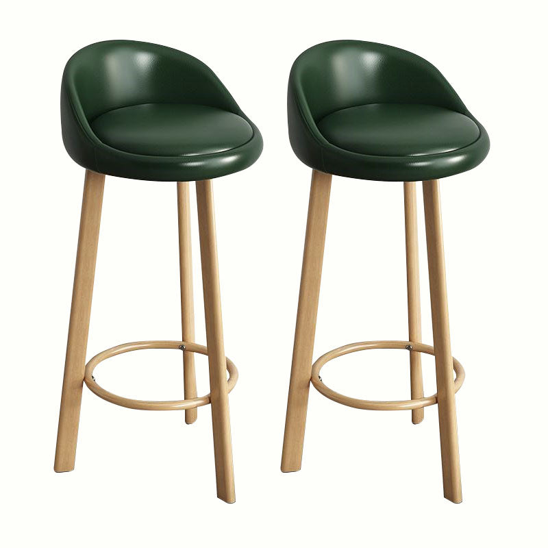 Modern Home Low Back Barstool Matte Finish Upholstered Stools