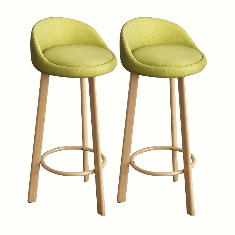 Modern Home Low Back Barstool Matte Finish Upholstered Stools