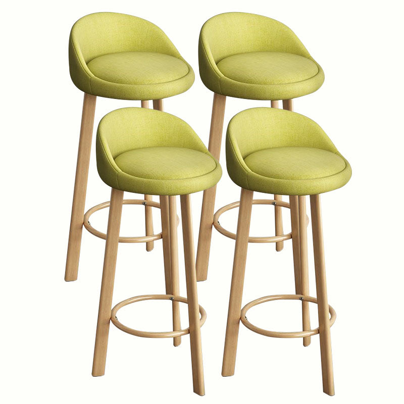 Modern Home Low Back Barstool Matte Finish Upholstered Stools