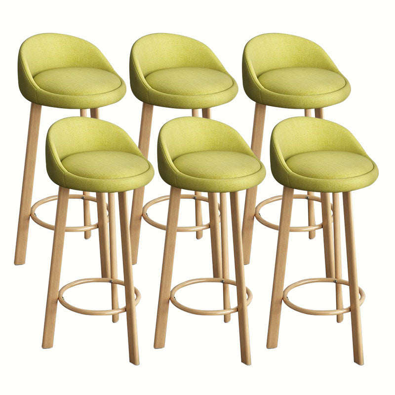 Modern Home Low Back Barstool Matte Finish Upholstered Stools
