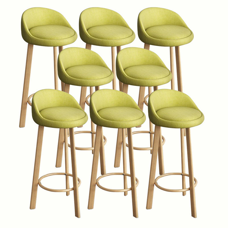 Modern Home Low Back Barstool Matte Finish Upholstered Stools