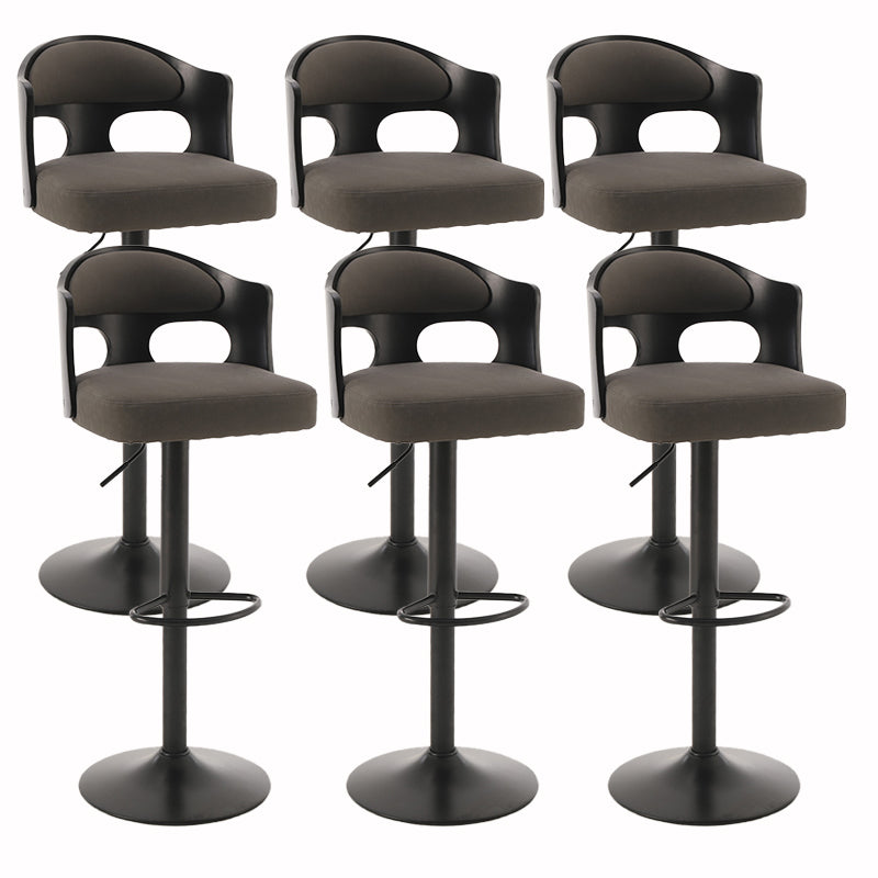 Contemporary Metal Barstool Faux Leather Counter Stool With Chrome Base