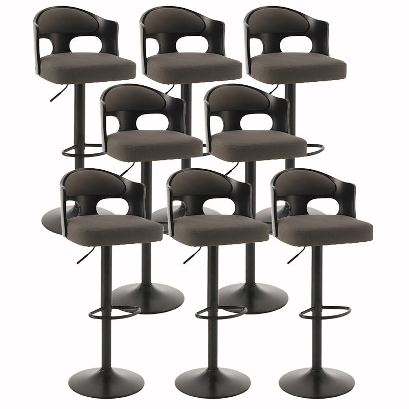 Contemporary Metal Barstool Faux Leather Counter Stool With Chrome Base