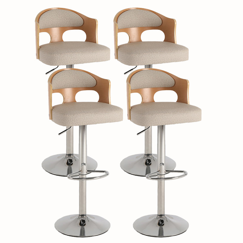 Contemporary Metal Barstool Faux Leather Counter Stool With Chrome Base