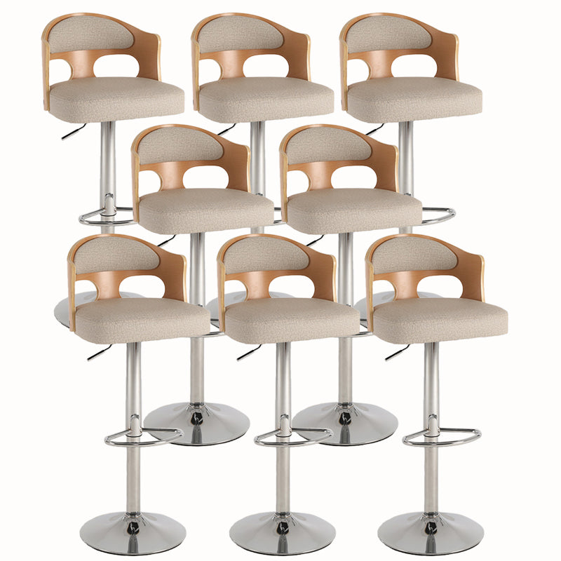 Contemporary Metal Barstool Faux Leather Counter Stool With Chrome Base
