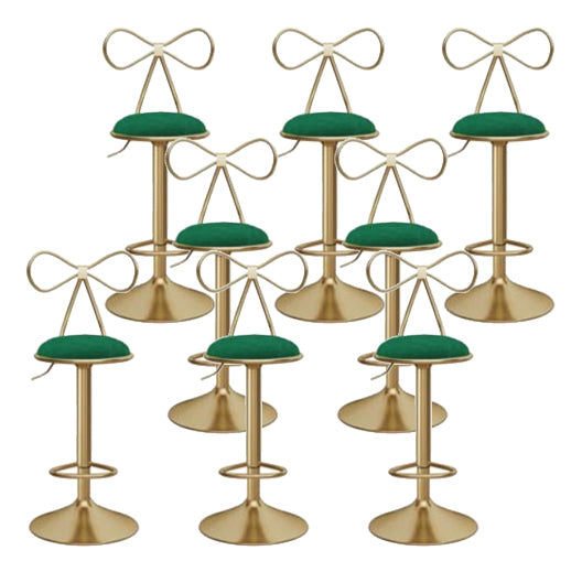 Glam Round Bar & Counter Stool Metal Adjustable Counter Stool with Swivel