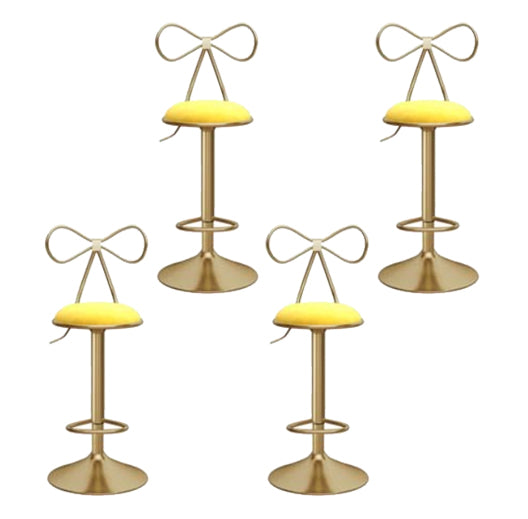 Glam Round Bar & Counter Stool Metal Adjustable Counter Stool with Swivel