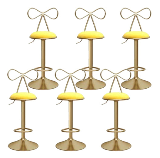 Glam Round Bar & Counter Stool Metal Adjustable Counter Stool with Swivel