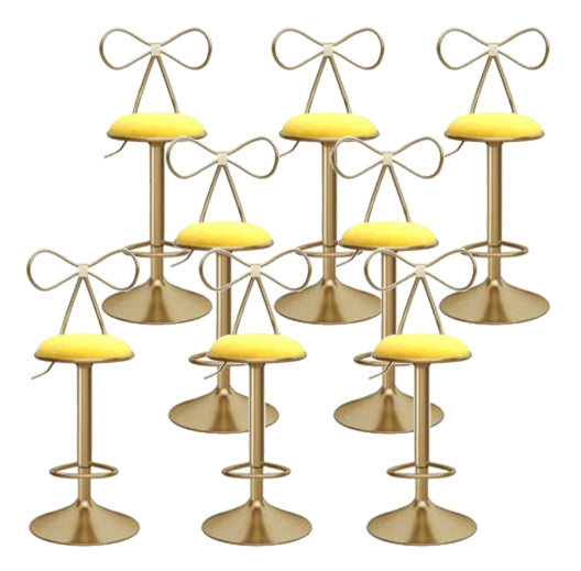 Glam Round Bar & Counter Stool Metal Adjustable Counter Stool with Swivel