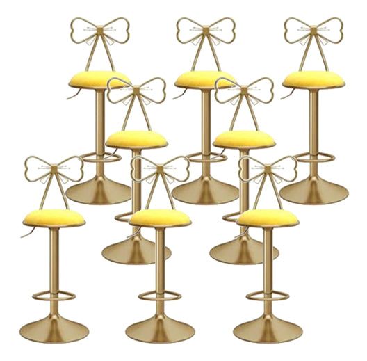 Glam Round Bar & Counter Stool Metal Adjustable Counter Stool with Swivel