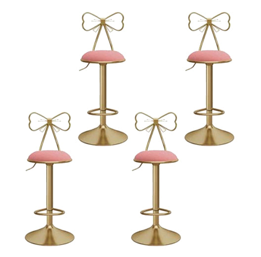 Glam Round Bar & Counter Stool Metal Adjustable Counter Stool with Swivel