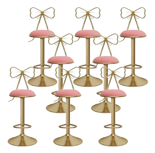 Glam Round Bar & Counter Stool Metal Adjustable Counter Stool with Swivel