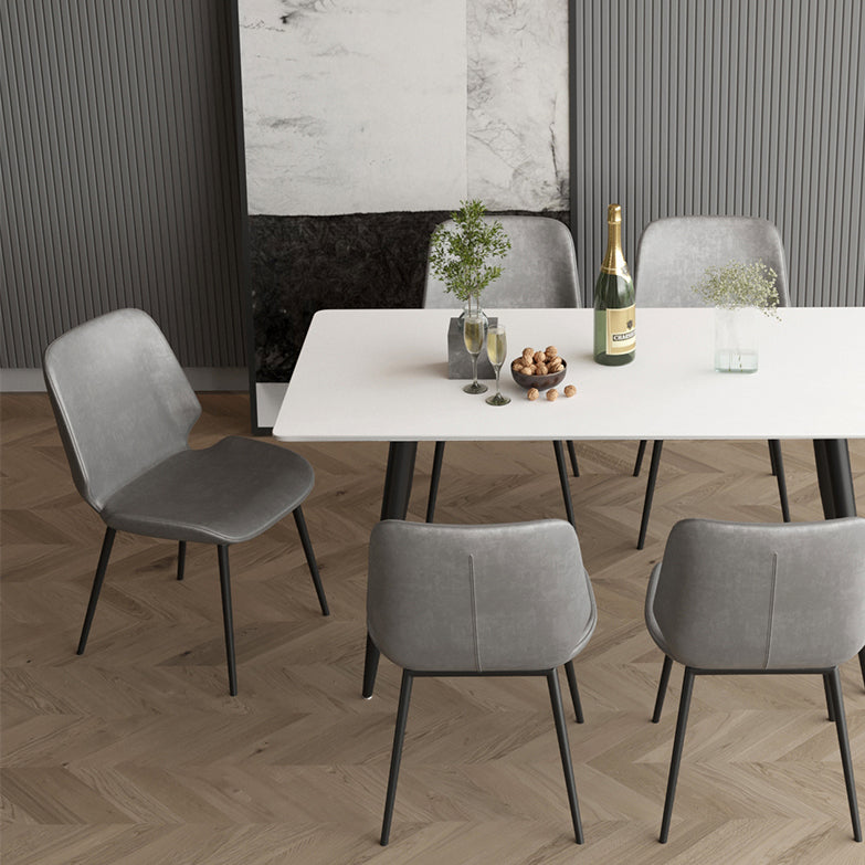 Modern 1/2/4/5/7 Pieces Dining Set Rectangle Stone Dining Table for Dining Room Kitchen