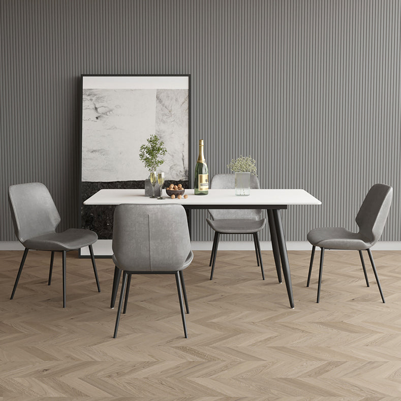 Modern 1/2/4/5/7 Pieces Dining Set Rectangle Stone Dining Table for Dining Room Kitchen