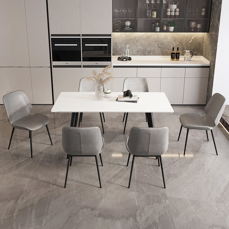 Modern 1/2/4/5/7 Pieces Dining Set Rectangle Stone Dining Table for Dining Room Kitchen
