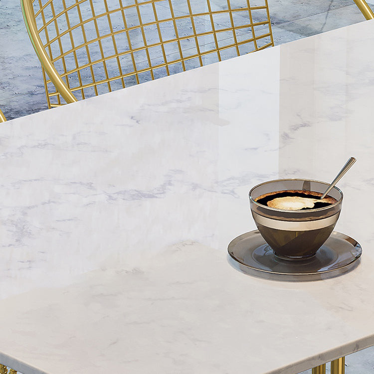 Nordic 1/2/4/5 Pieces Dining Set Rectangle Stone Dining Table for Dining Room