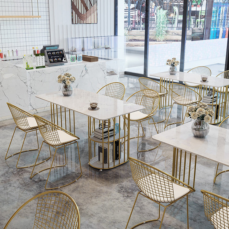 Nordic 1/2/4/5 Pieces Dining Set Rectangle Stone Dining Table for Dining Room