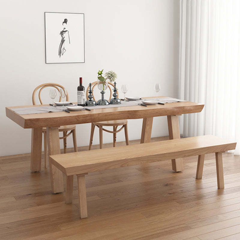Modern 1/4/5/6 Pieces Dining Set Rectangle Pine Wood Dining Table Set
