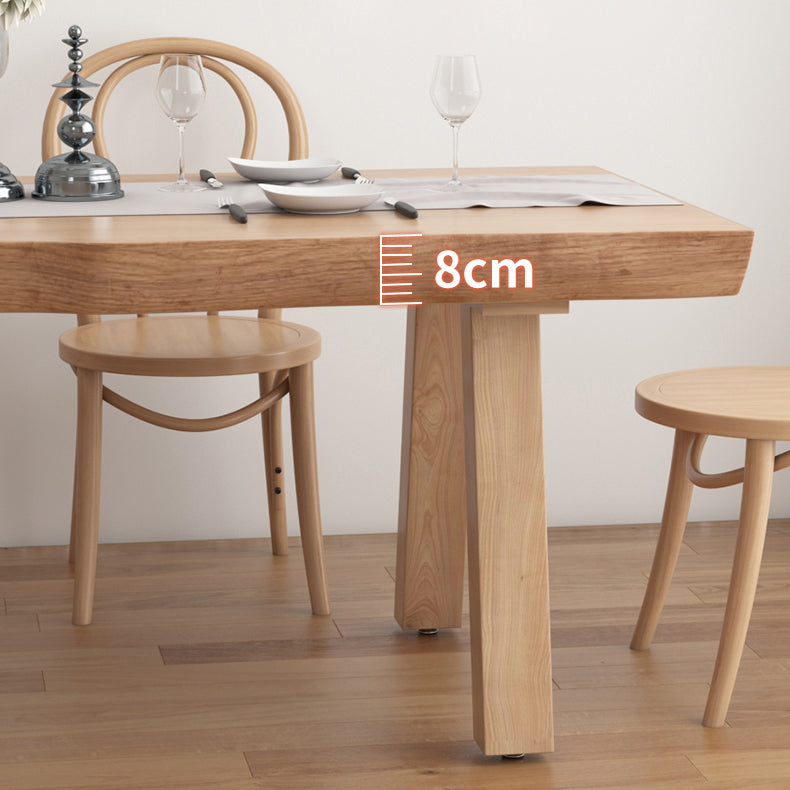 Modern 1/4/5/6 Pieces Dining Set Rectangle Pine Wood Dining Table Set