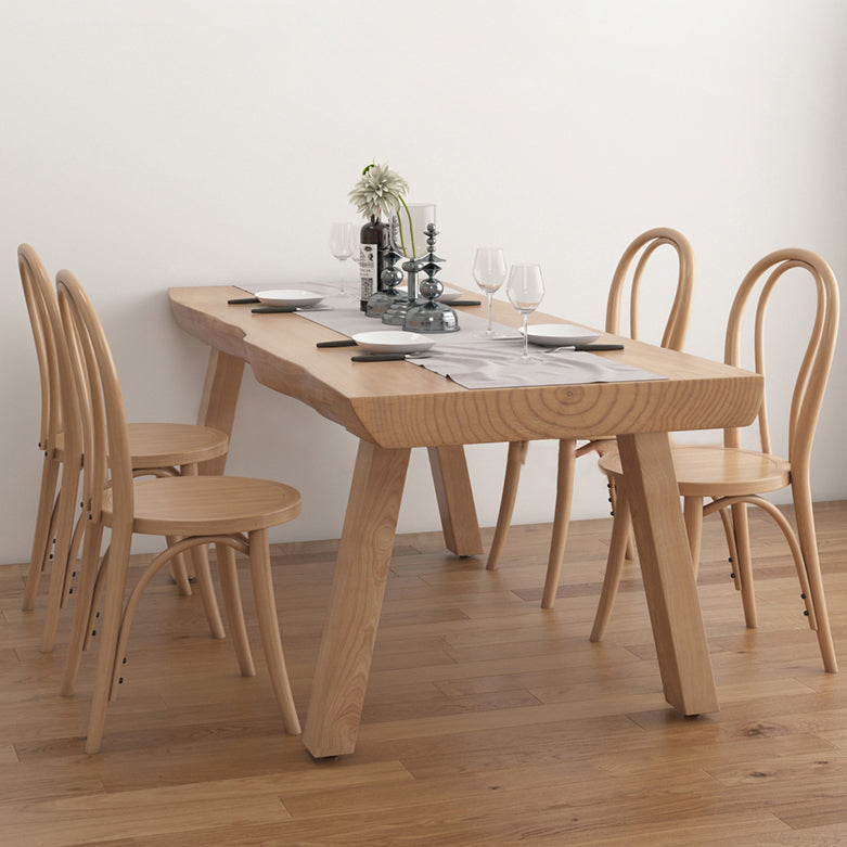 Modern 1/4/5/6 Pieces Dining Set Rectangle Pine Wood Dining Table Set