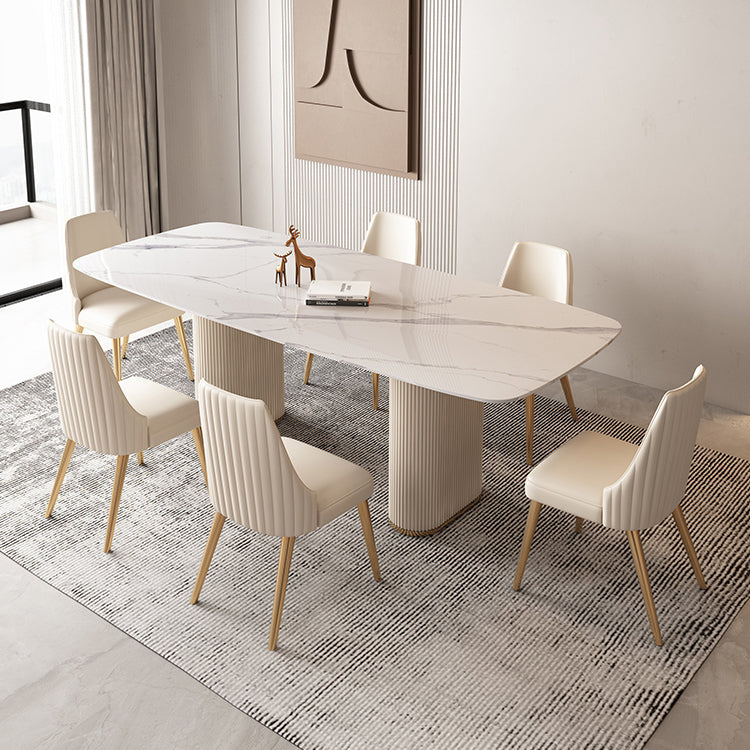 Nordic 1/4/5/7 Pieces Dining Set Stone Wood Dining Table for Dining Room