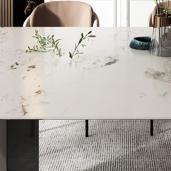 Modern 1/4/5/6/7 Pieces Dining Set Rectangle Stone Dining Table for Dining Room