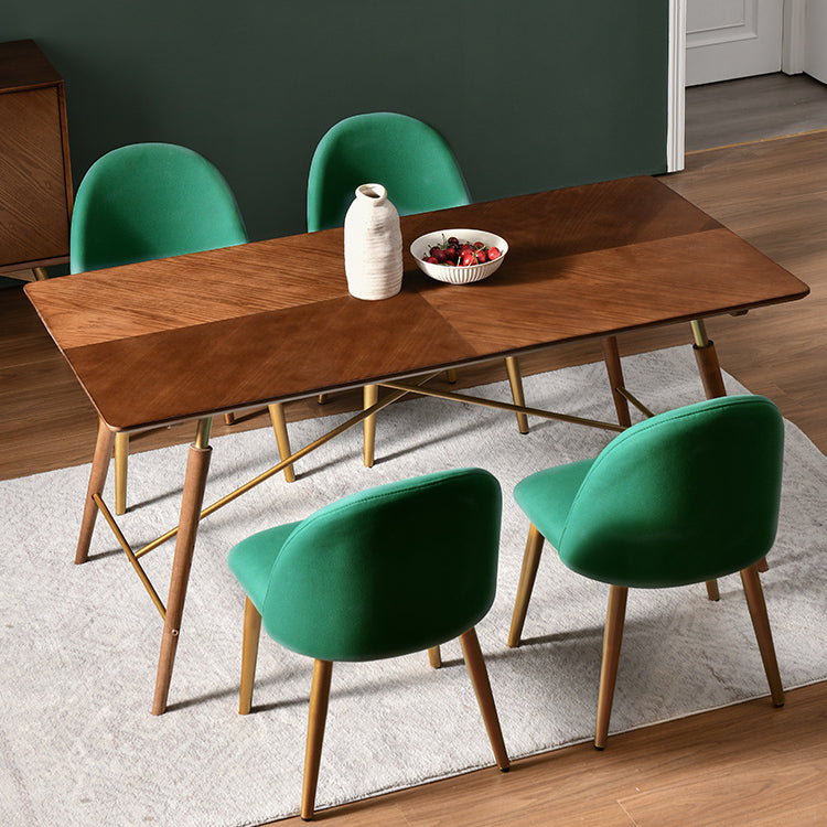 Traditional Luxury Dining Table Brown Wooden Dining Table for Home Use