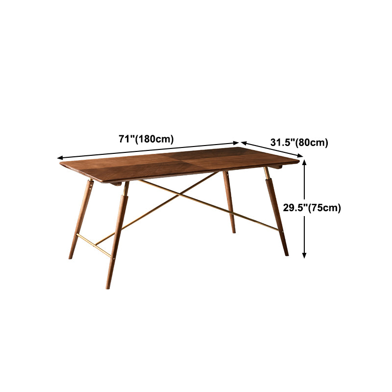 Traditional Luxury Dining Table Brown Wooden Dining Table for Home Use