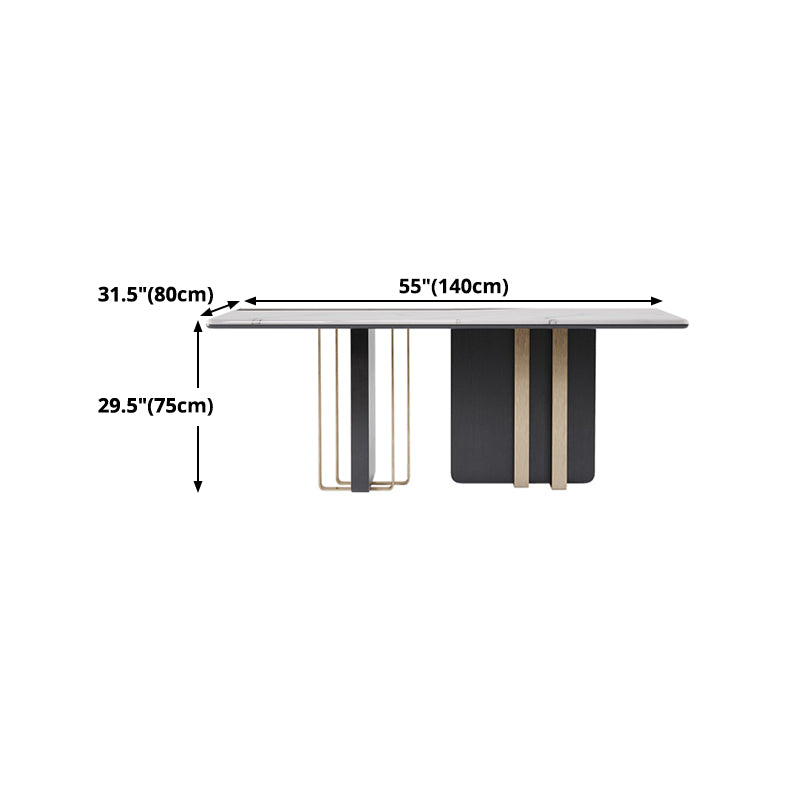 Traditional Luxury Stone Table Rectangle Dining Table for Home