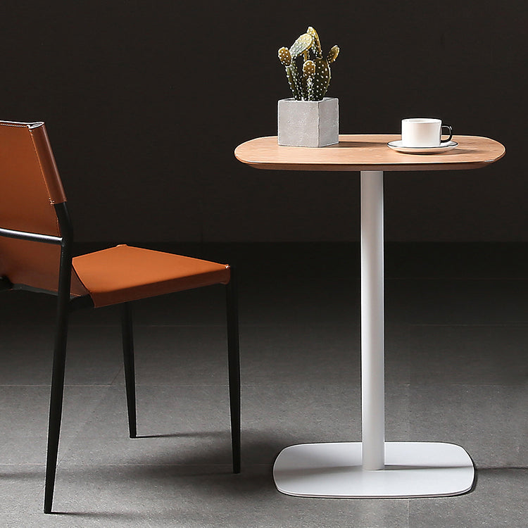 Metal Industrial Dining Table Manufactured Wood Top Table with Pedestal Base