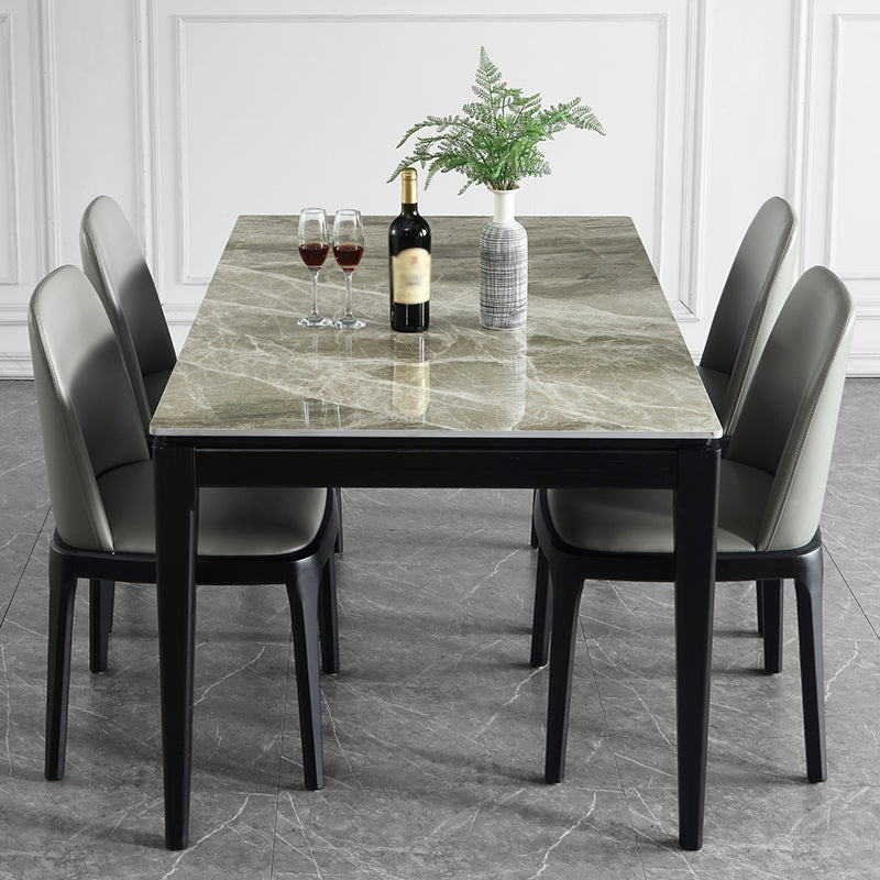 Midcentury Style Furniture Rectangle Dining Table with Solid Wood Legs