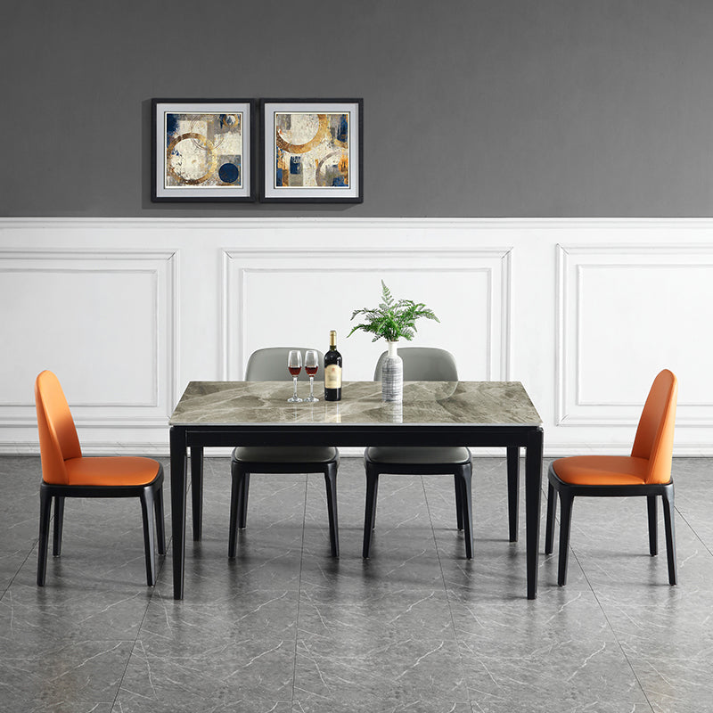 Midcentury Style Furniture Rectangle Dining Table with Solid Wood Legs