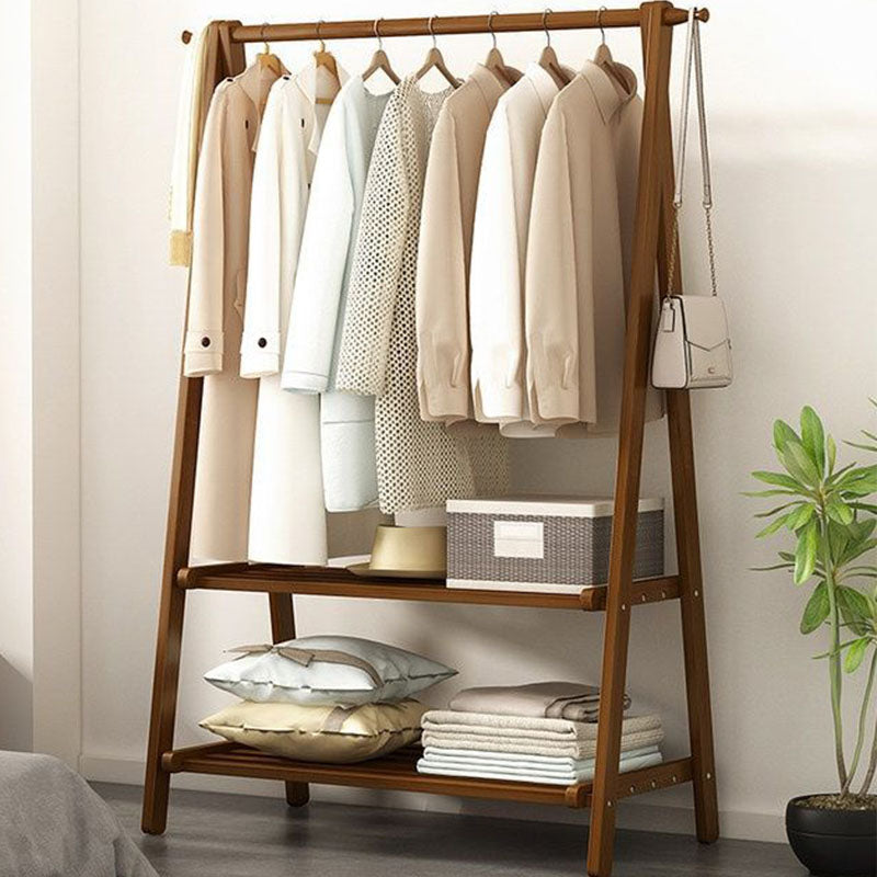 Scandinavian Coat Hanger Wood Free Standing Storage Shelf Organizer Hall Stand
