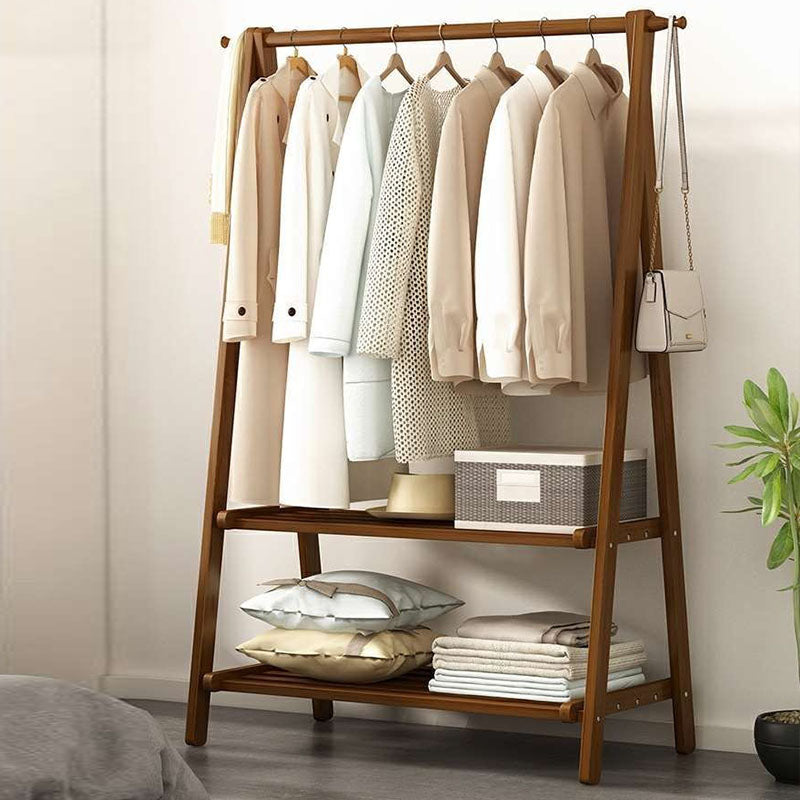 Scandinavian Coat Hanger Wood Free Standing Storage Shelf Organizer Hall Stand