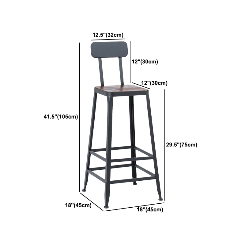 Industrial 1/3/4/5 Pieces Bar Table Set Square Pine Wood Counter Table with High Stools