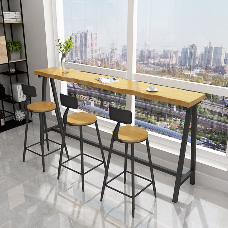 Modern Rectangle Pub Dining Set 1/2/4/7 Pieces Trestle Indoor Counter Height Set