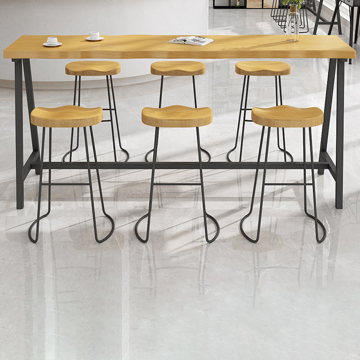 Modern Rectangle Pub Dining Set 1/2/4/7 Pieces Trestle Indoor Counter Height Set